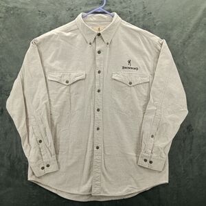 Browning Button Down 100% Cotton Shirt Mens Size XL Long Sleeve Hunting Fishing